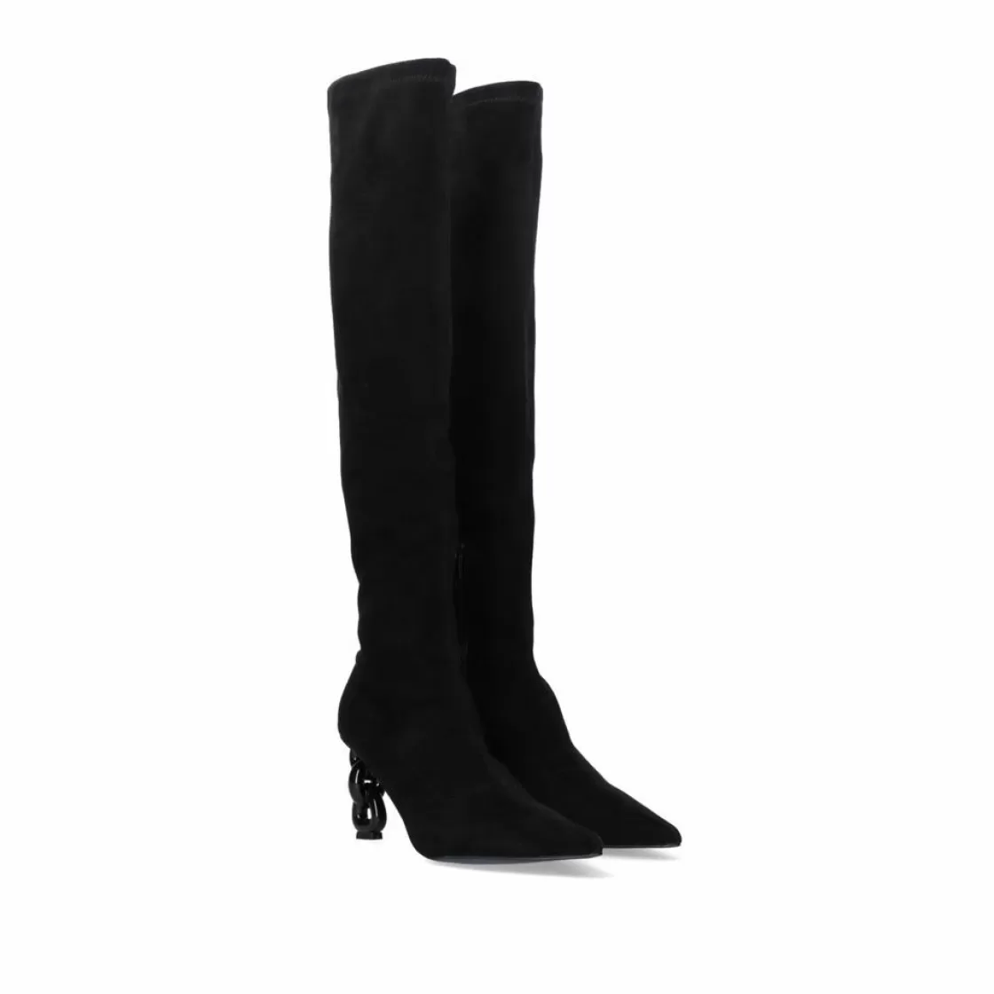 Exe Shoes Botas-Bota De Salto Samantha-442 Microfiber Preto