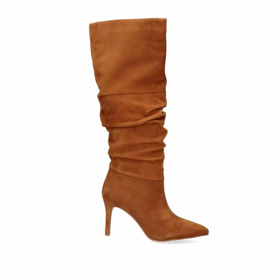 Exe Shoes Botas-Bota Drapeada Diana-120 Camel Suede