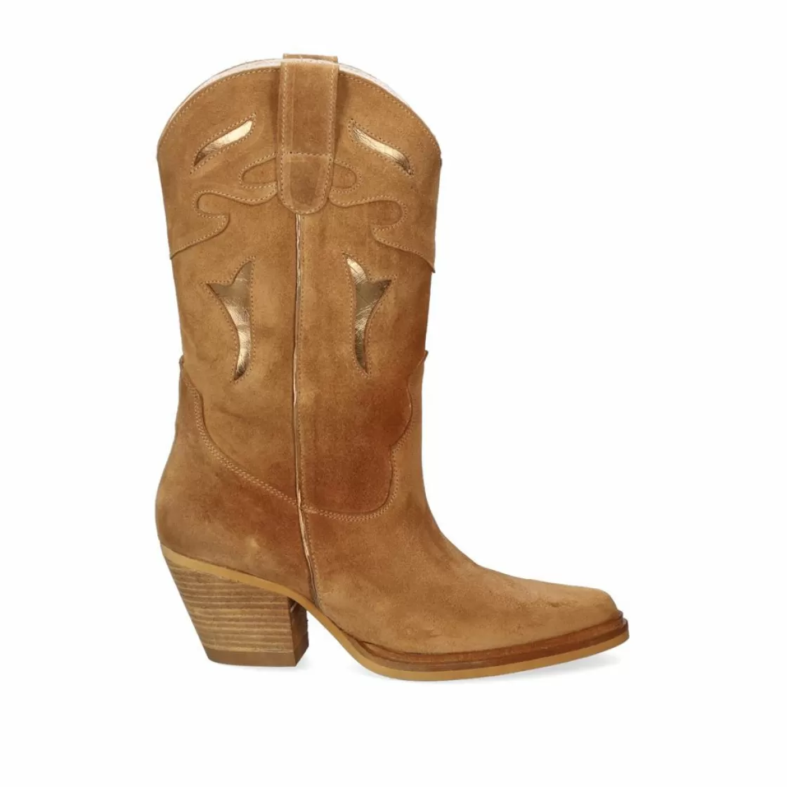 Exe Shoes Botas-Bota Exe Estilo Cowboy Free-9950 Camel Metalico