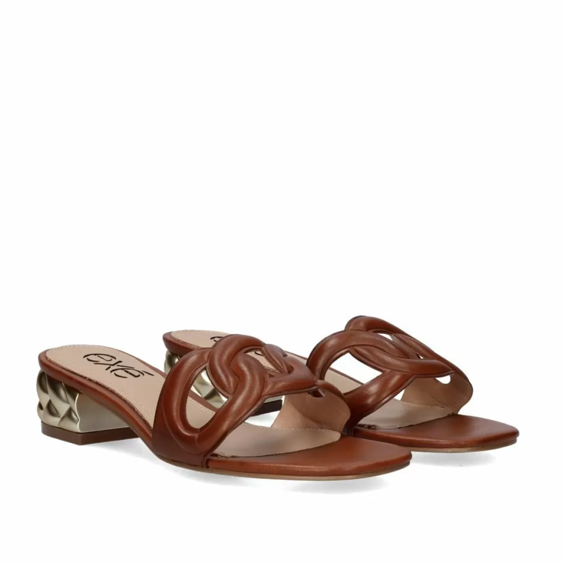 Exe Shoes Sandalias-Sandalia De Salto Baixo 23V Katy-807 Tan