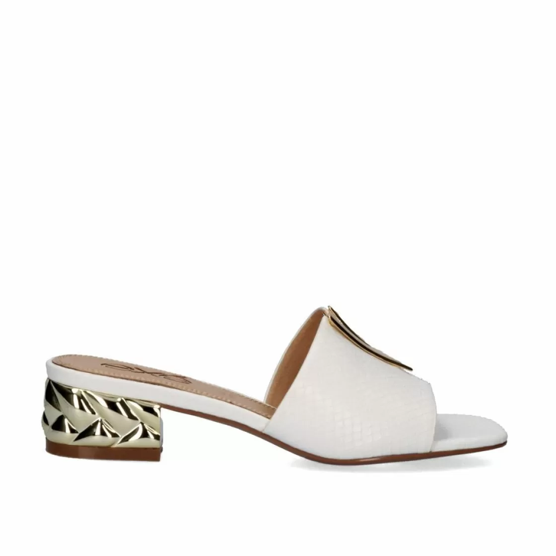 Exe Shoes Sandalias-Sandalia De Salto Baixo Katy-811 Branco