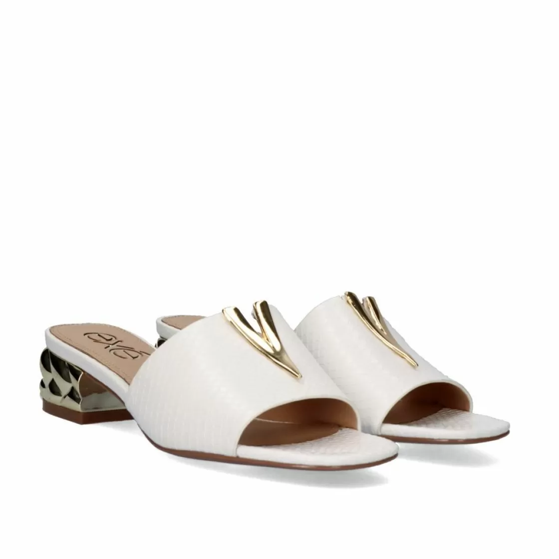 Exe Shoes Sandalias-Sandalia De Salto Baixo Katy-811 Branco