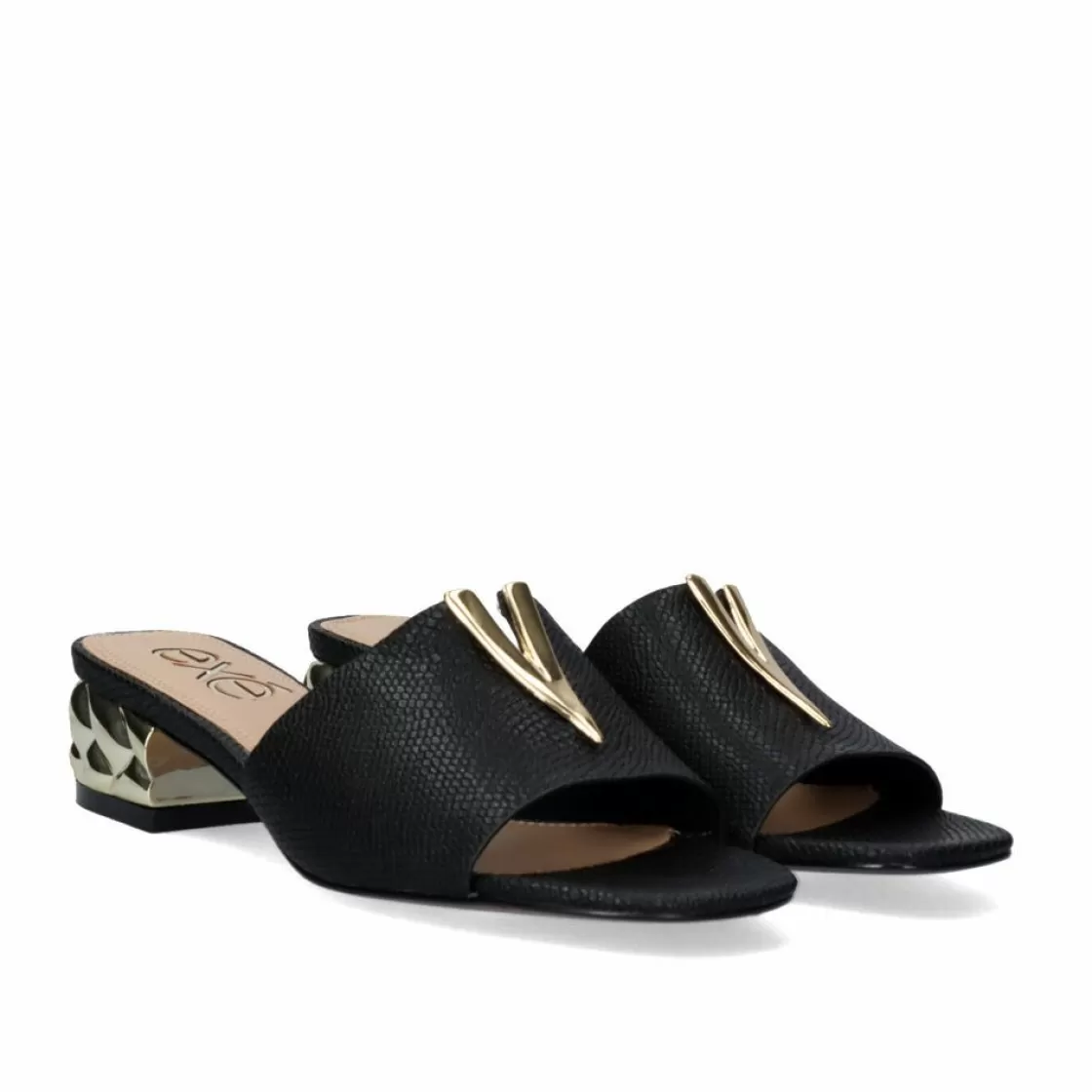 Exe Shoes Sandalias-Sandalia De Salto Baixo Katy-811 Preto