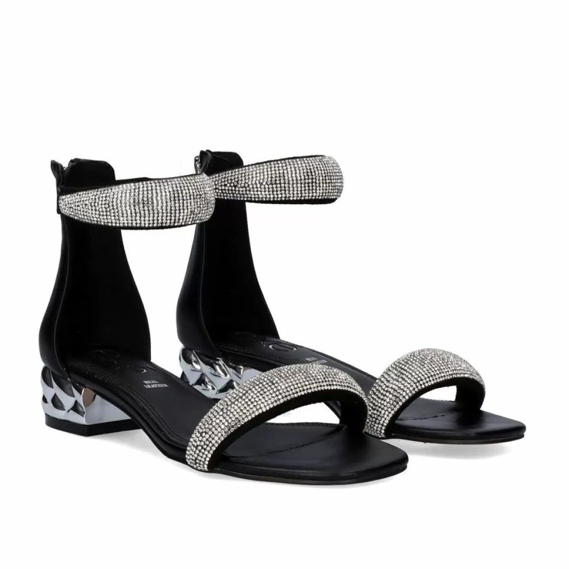 Exe Shoes Sandalias-Sandalia De Salto Exe Katy-507 Strass Preto