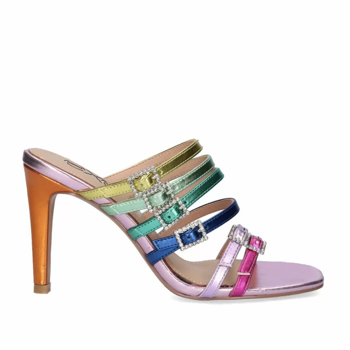 Exe Shoes Sandalias-Sandalia De Salto Exe Victoria -343 Metalic Multicolor