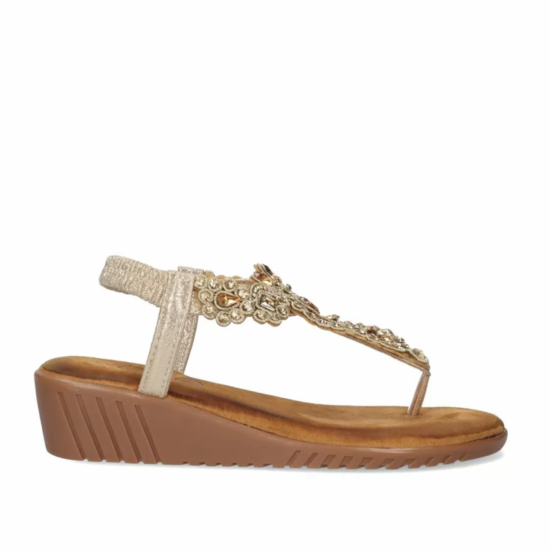 Exe Shoes Sandalias Planas-Sandalia Exe Confort 721-Ex21 Dourado