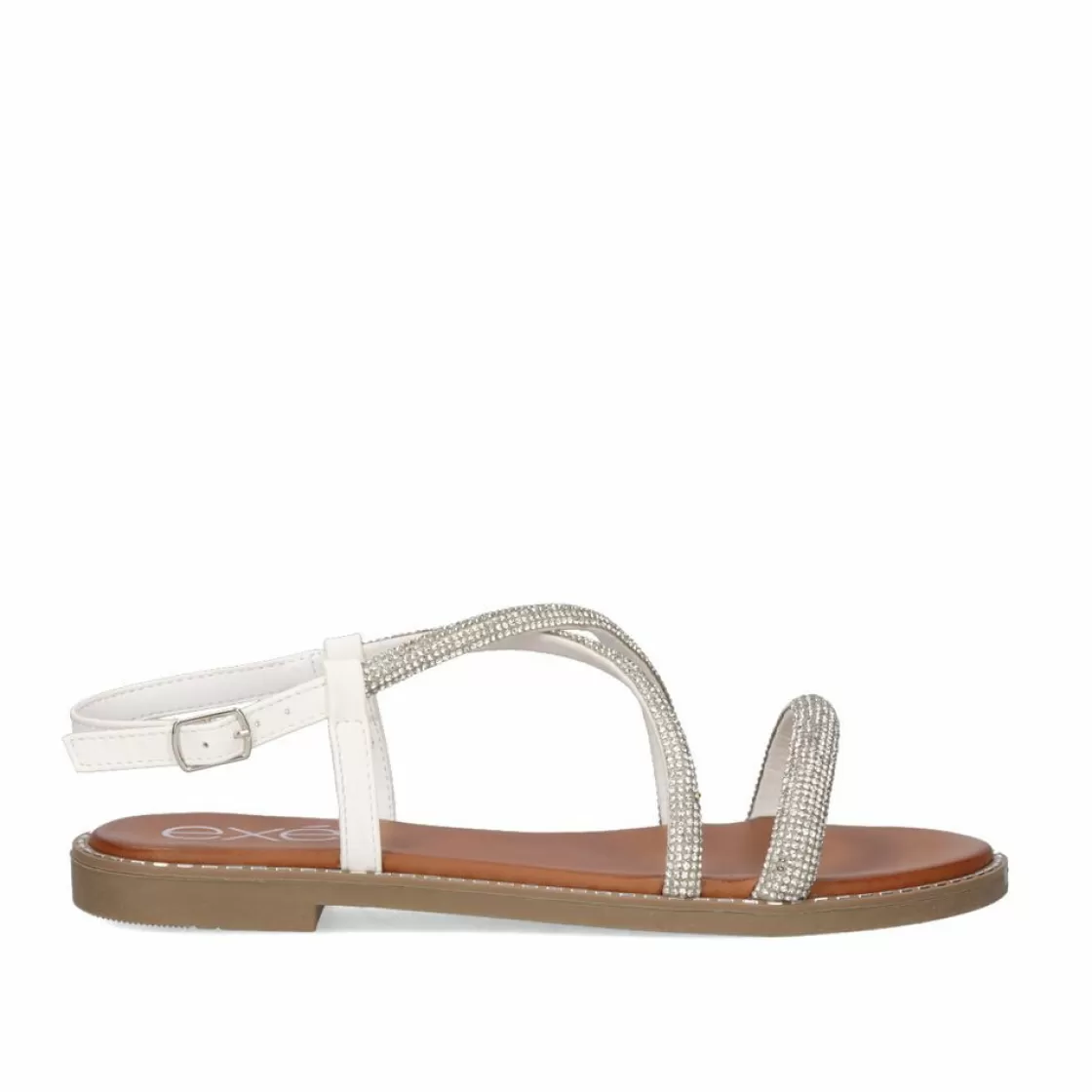 Exe Shoes Sandalias Planas-Sandalia Plana Exe P3375-77 Branco