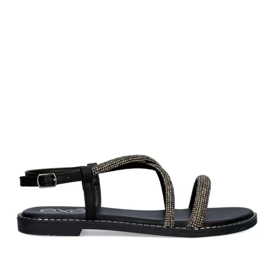 Exe Shoes Sandalias Planas-Sandalia Plana Exe P3375-77 Preto