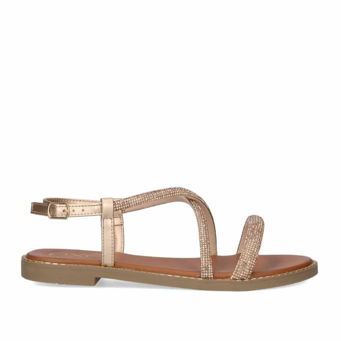 Exe Shoes Sandalias Planas-Sandalia Plana Exe P3375-77 Rosa Ouro