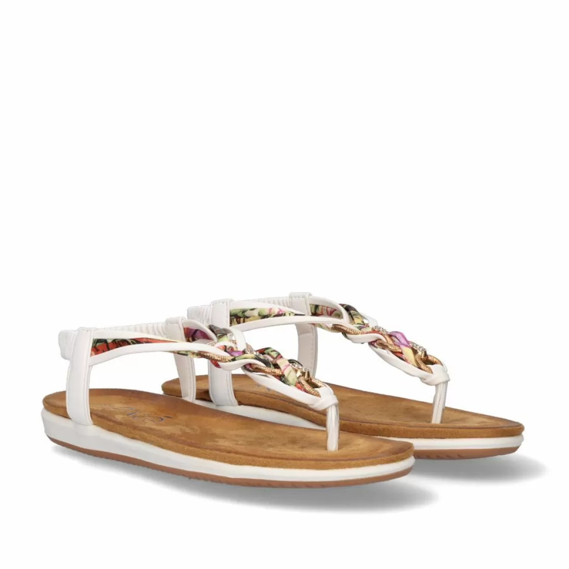 Exe Shoes Sandalias Planas-Sandalia Plana F8043-Ex4 Branco