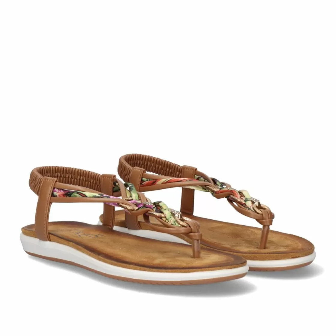 Exe Shoes Sandalias Planas-Sandalia Plana F8043-Ex4 Castanho