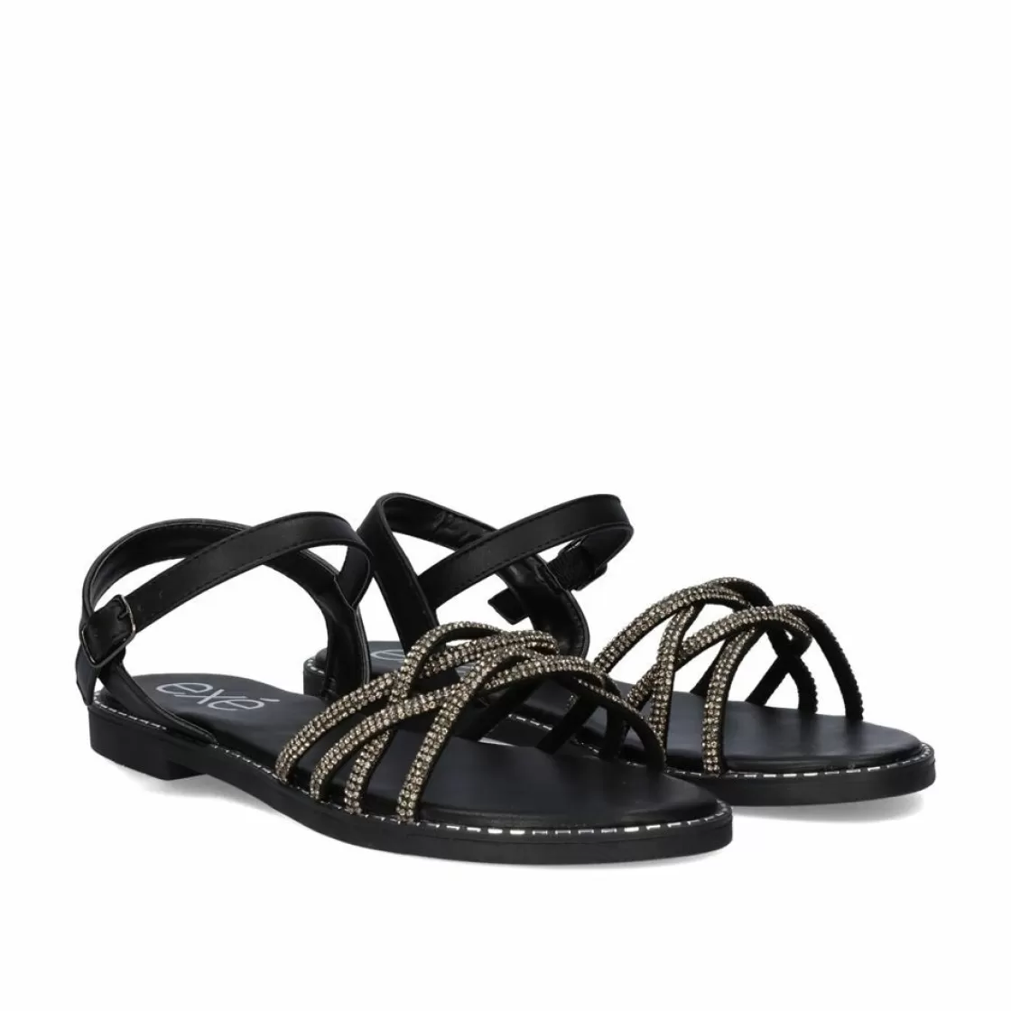 Exe Shoes Sandalias Planas-Sandalia Plana P3375-75 Preto