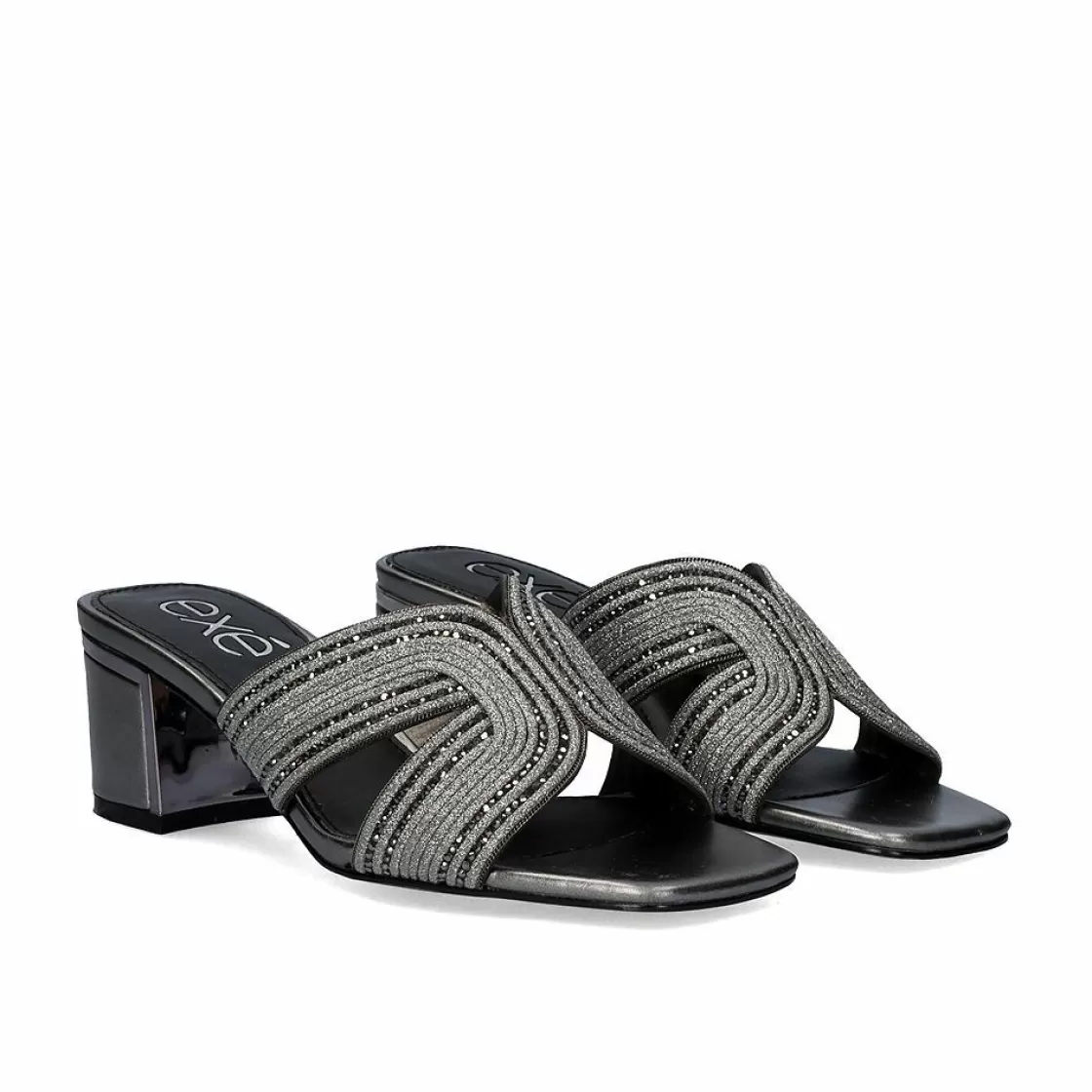 Exe Shoes Sandalias De Salto-Sandalia Salto Baixo De Isabel-590 Pewter