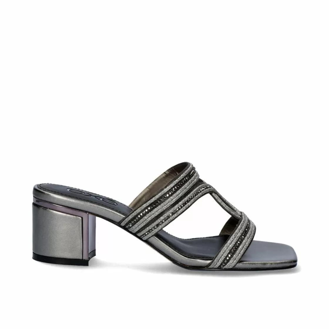 Exe Shoes Sandalias De Salto-Sandalia Salto Baixo De Isabel-592 Pewter