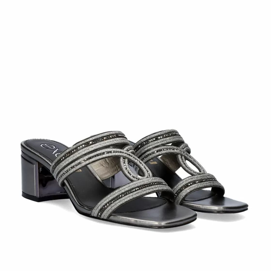 Exe Shoes Sandalias De Salto-Sandalia Salto Baixo De Isabel-592 Pewter