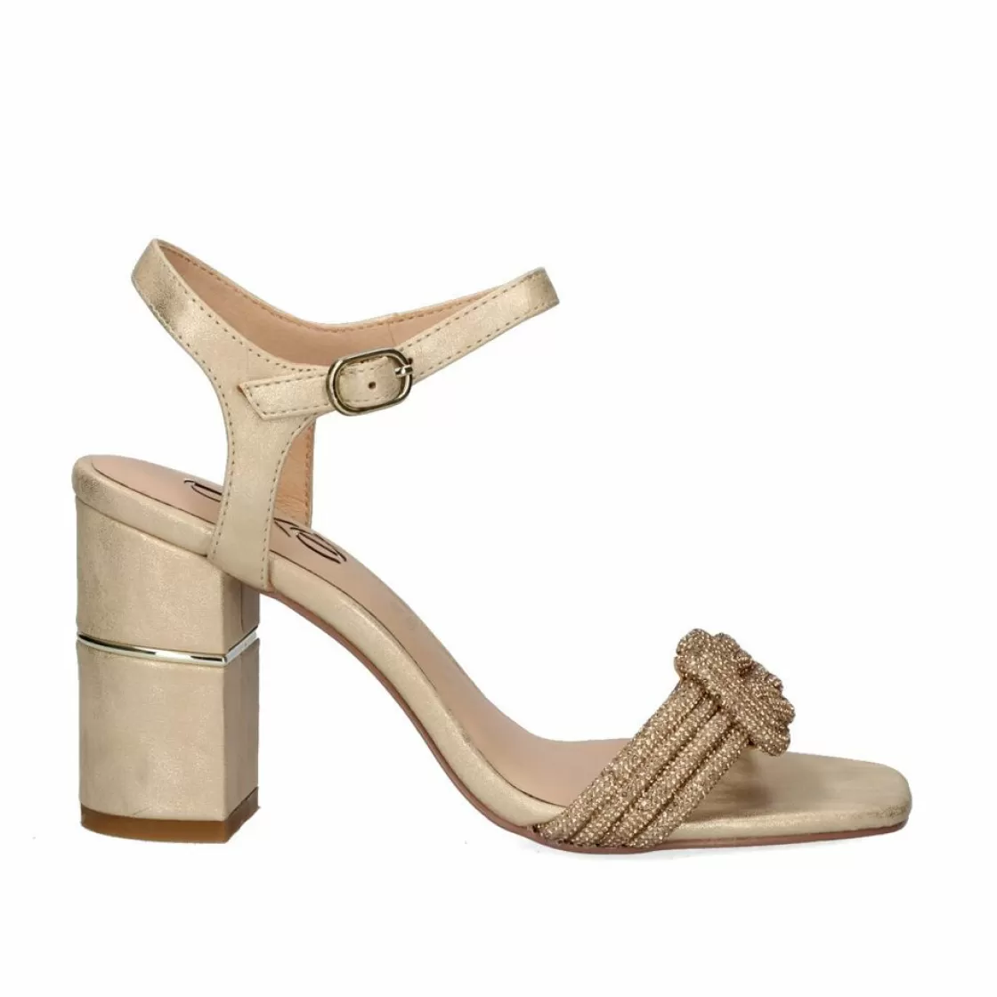 Exe Shoes Sandalias De Salto-Sandalia Salto Baixo Helen-644 Dourado