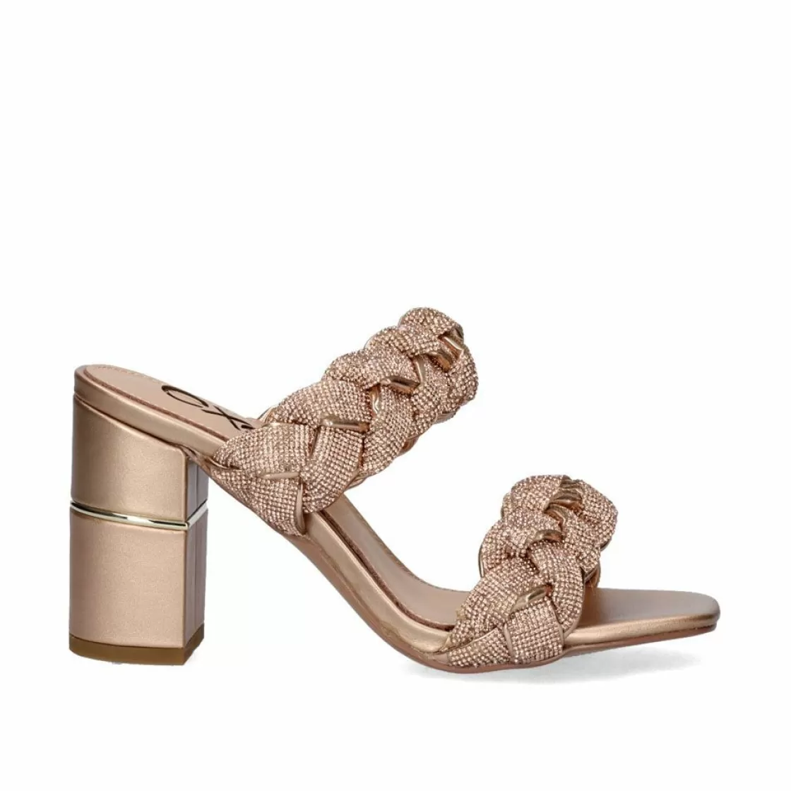 Exe Shoes Sandalias De Salto-Sandalia Salto Baixo Helen-677 Champagne