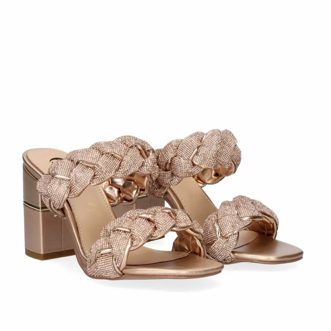 Exe Shoes Sandalias De Salto-Sandalia Salto Baixo Helen-677 Champagne