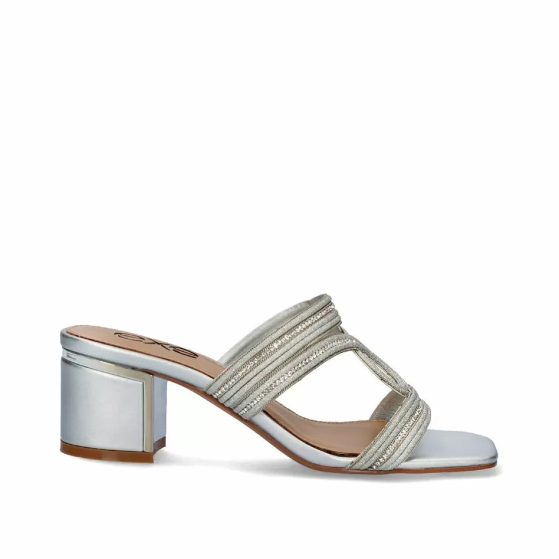 Exe Shoes Sandalias De Salto-Sandalia Salto Baixo Isabel-592 Silver