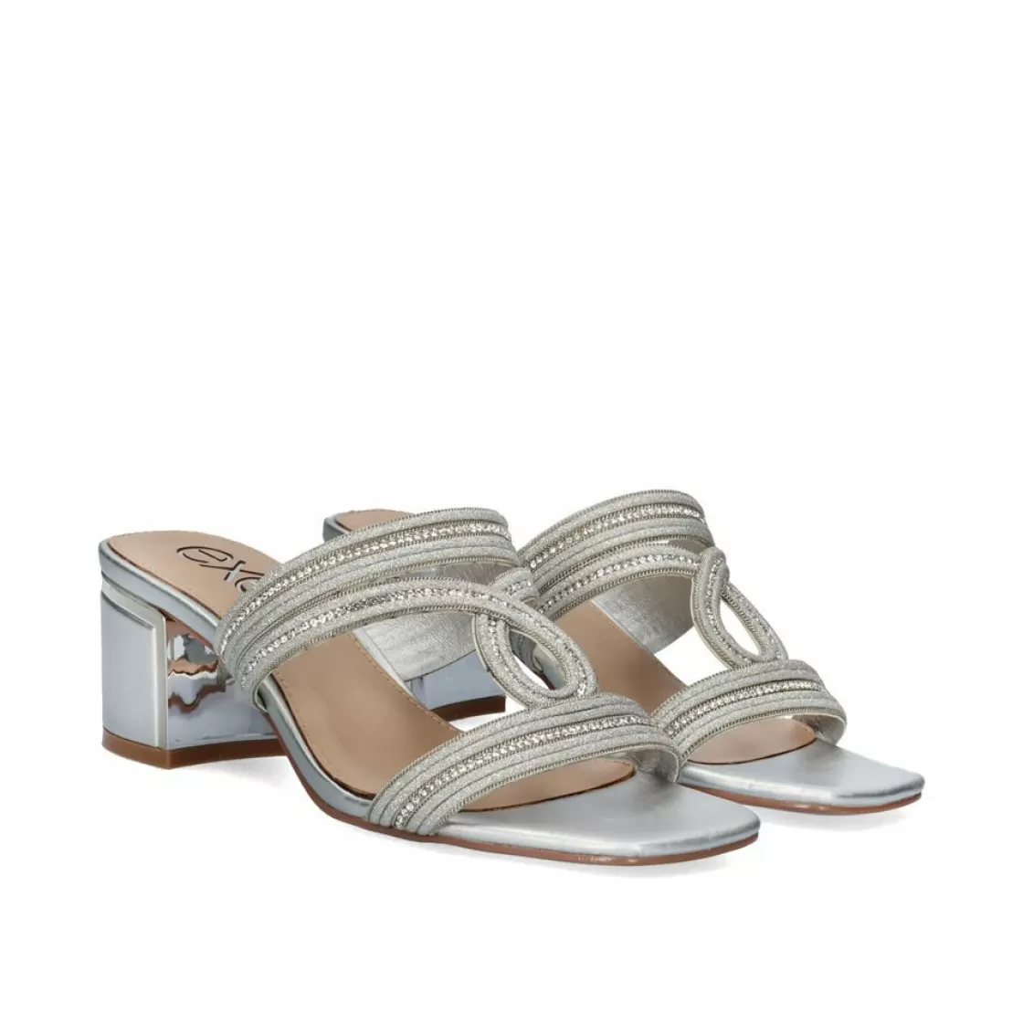 Exe Shoes Sandalias De Salto-Sandalia Salto Baixo Isabel-592 Silver