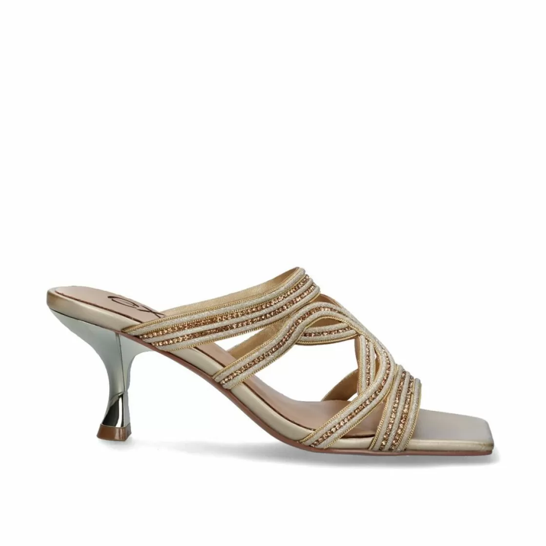 Exe Shoes Sandalias De Salto-Sandalia Salto Baixo Jennifer-126 Dourado