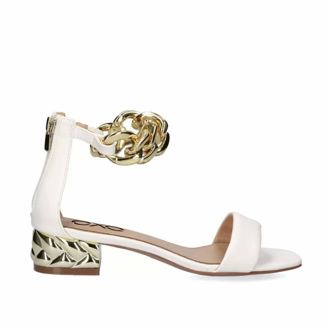 Exe Shoes Sandalias-Sandalia Salto Baixo Katy-011 Branco