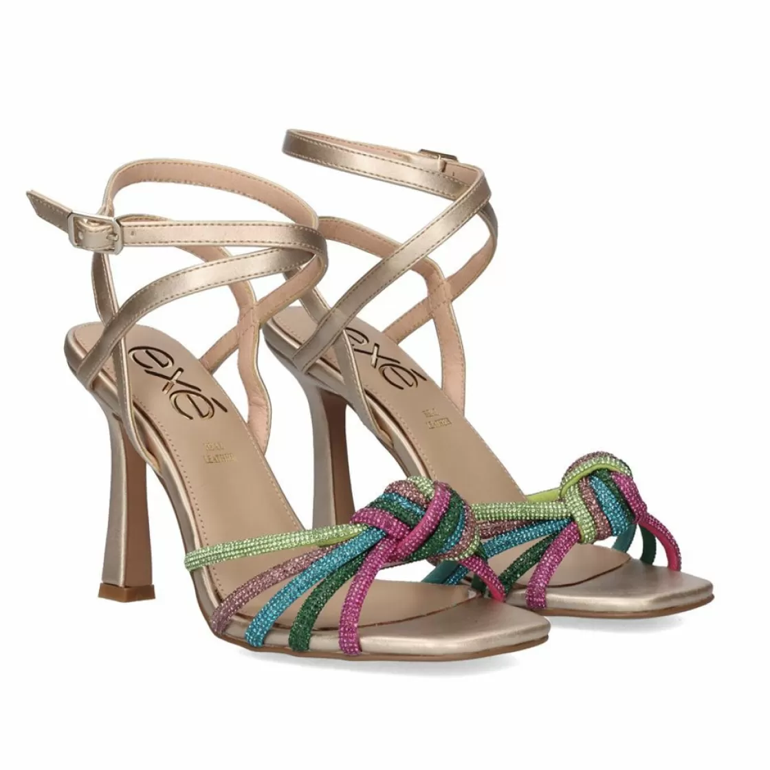 Exe Shoes Sandalias De Salto-Sandalia Salto Ginger-493 Multicolorido