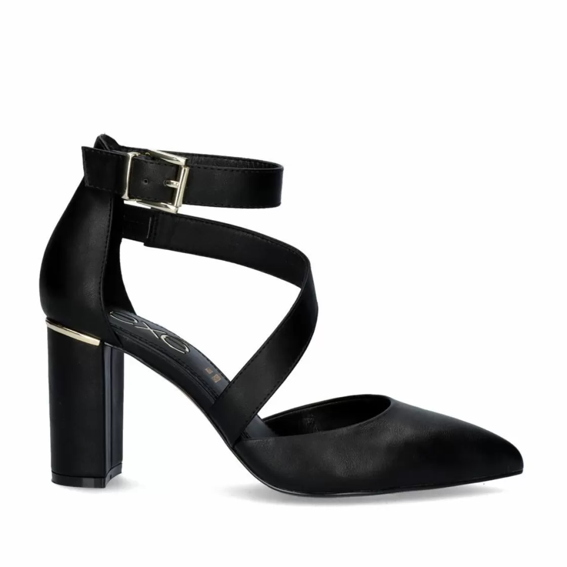 Exe Shoes Calcados De Salao-Sapato De Salto Quadrado Leslie-710 Em Preto