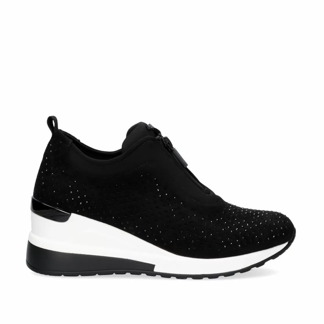 Exe Shoes Sneakers Mujer-Sneaker Plataforma Ex24 Em Preto Ocn Brilhantes