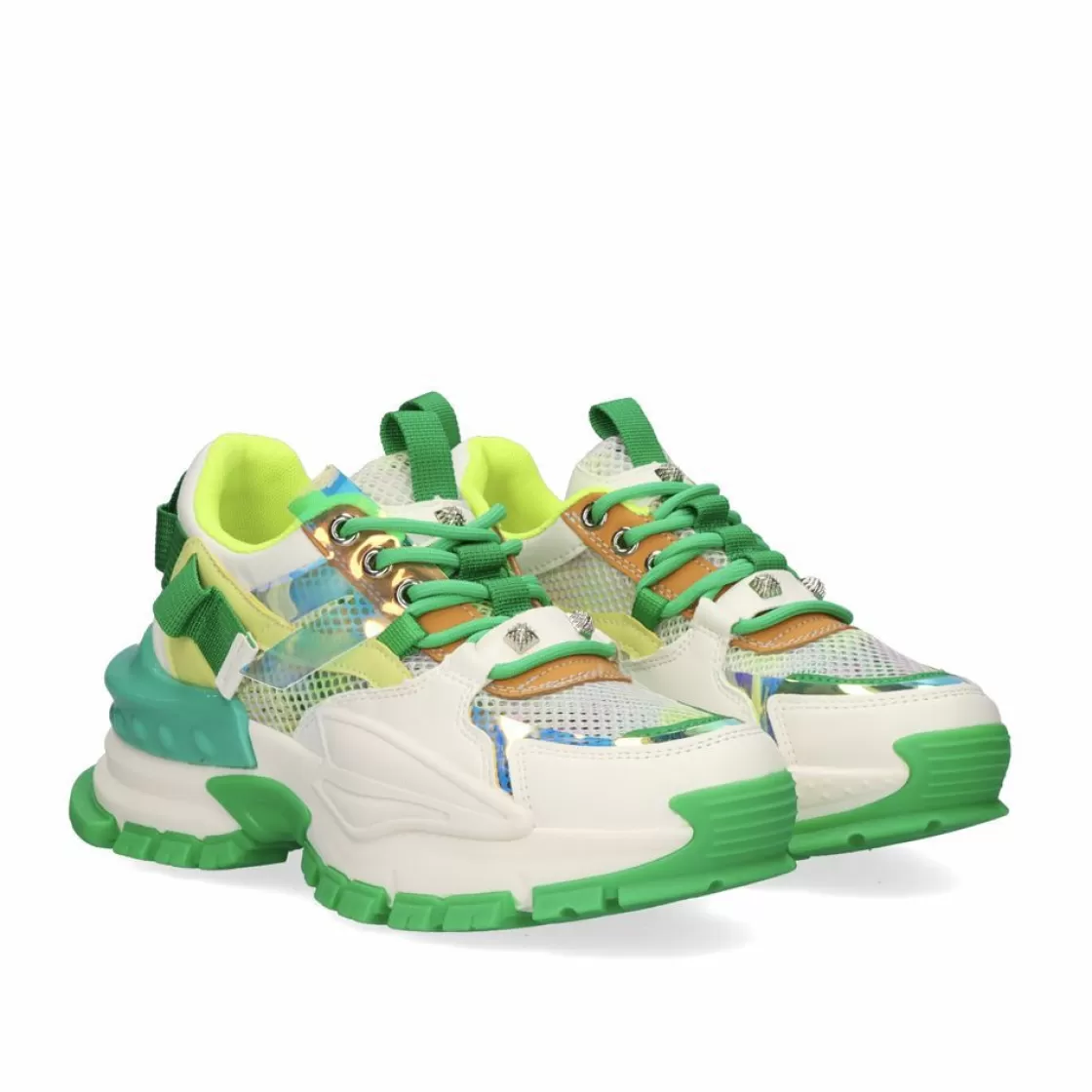 Exe Shoes Sneakers Mujer-Tenis 22E07-1 White Green