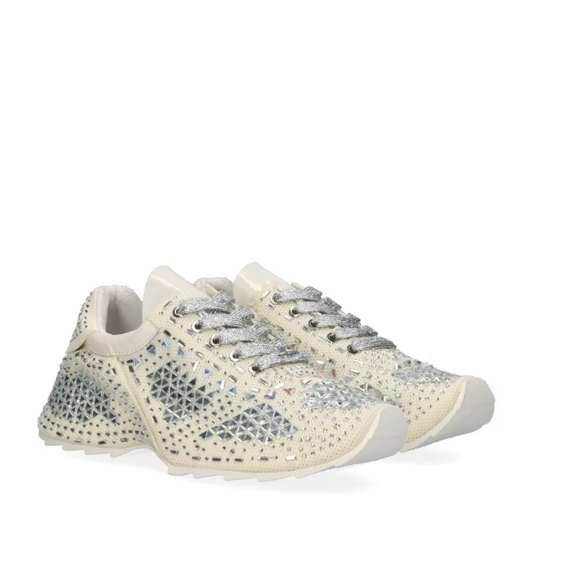 Exe Shoes Sapatilhas E Tenis-Tenis De Prata Exe Strass 2988-18