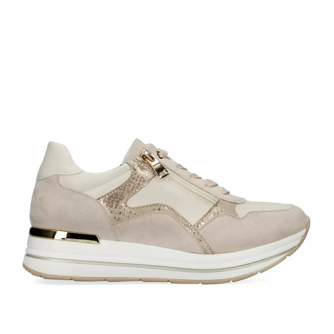 Exe Shoes Sneakers Mujer-Tenis Plataforma Bege 149-31Ex26