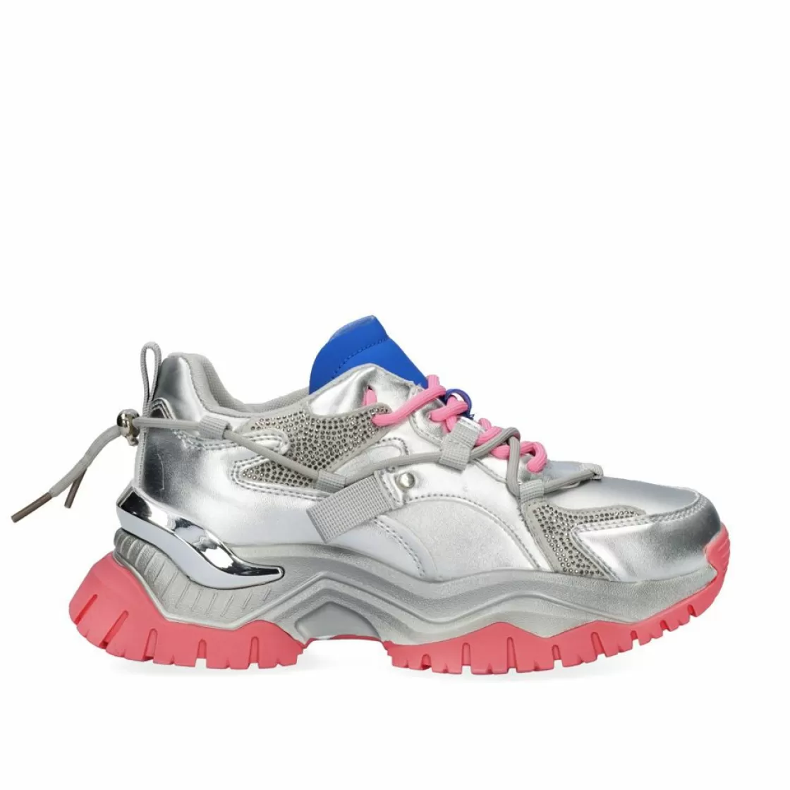 Exe Shoes Sneakers Mujer-Tenis Silver 22E02-1