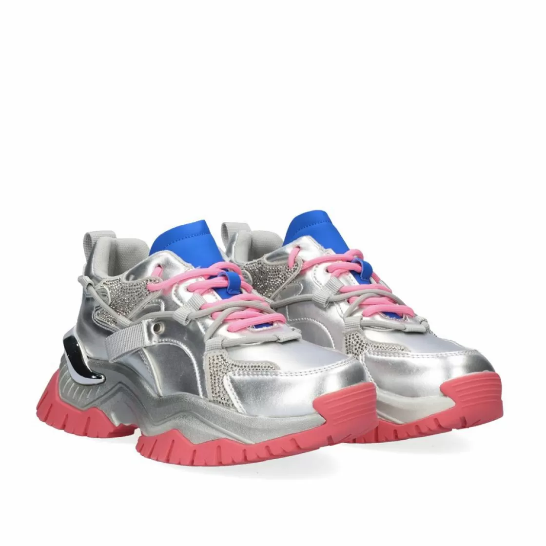 Exe Shoes Sneakers Mujer-Tenis Silver 22E02-1